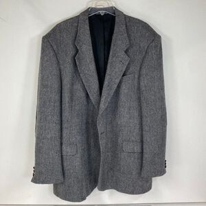 J.D. Christopher London Gray‎ Wool Blazer Sport Coat Elbow Patches 48L